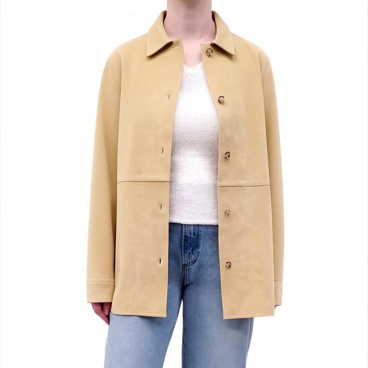 TOTEME SOFT SUEDE OVERSHIRT - SIZE 38