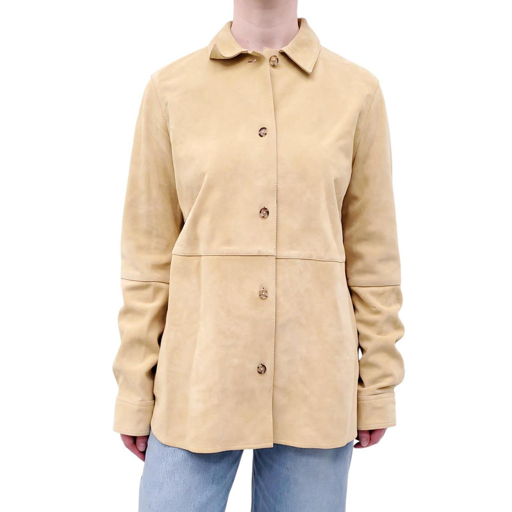 TOTEME SOFT SUEDE OVERSHIRT - SIZE 38