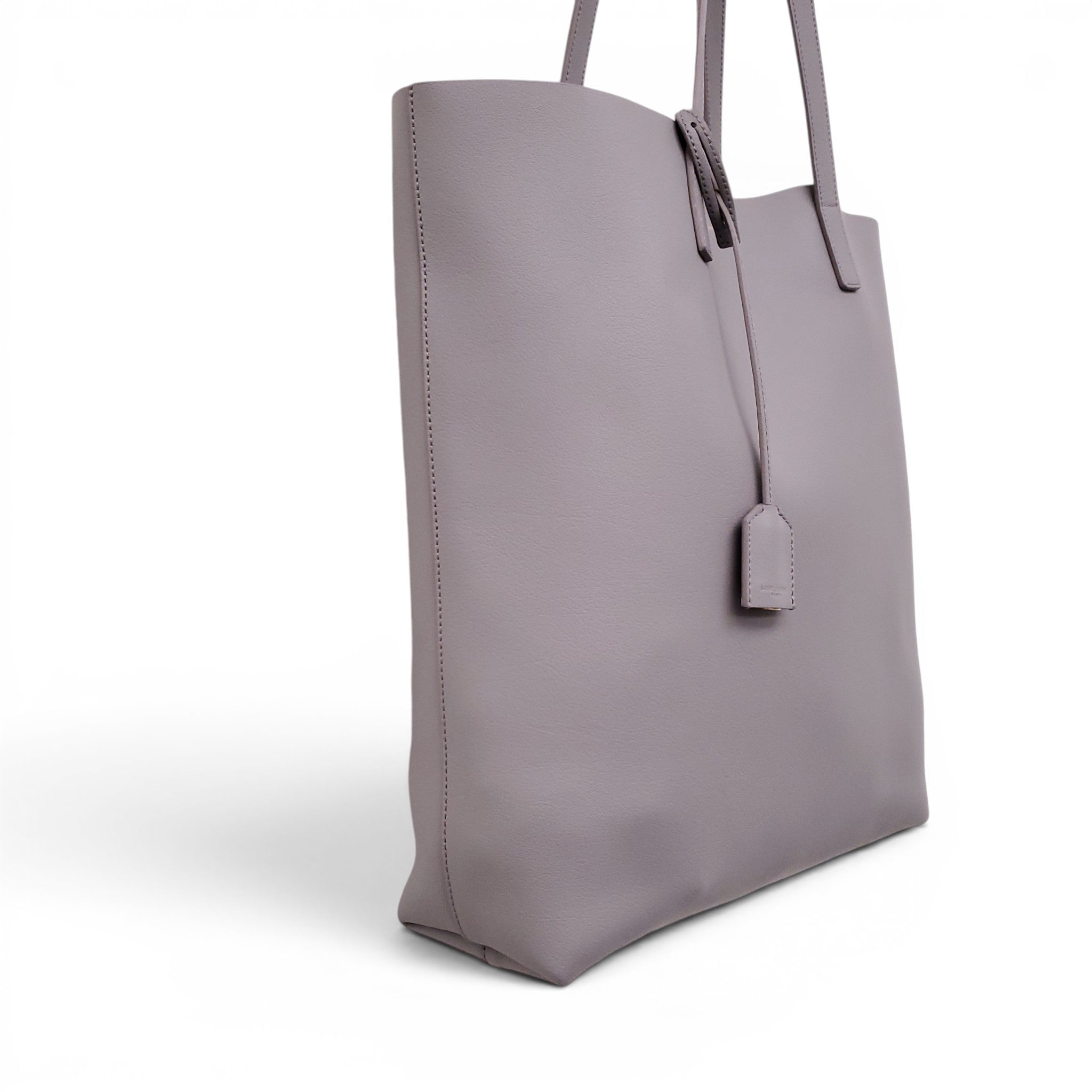 SAINT LAURENT GREY BUCKET TOTE BAG