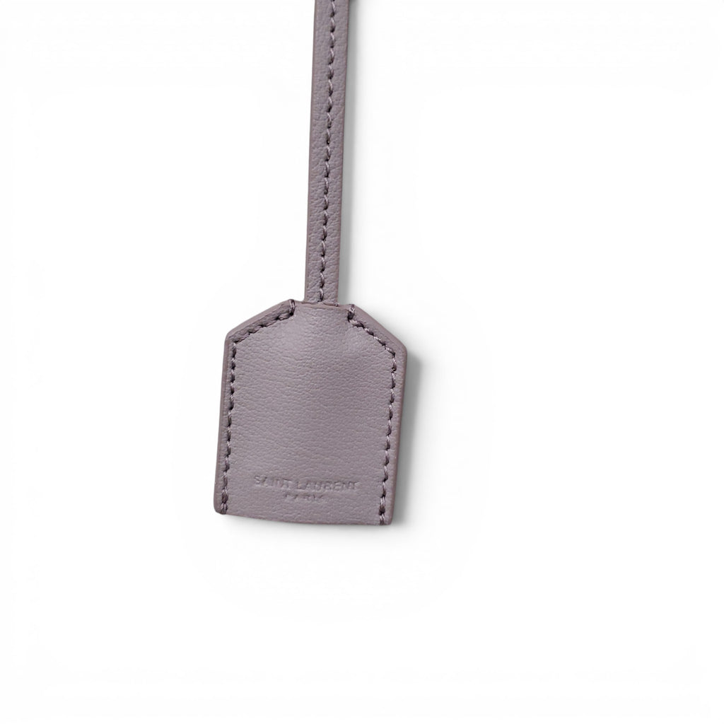 SAINT LAURENT GREY BUCKET TOTE BAG