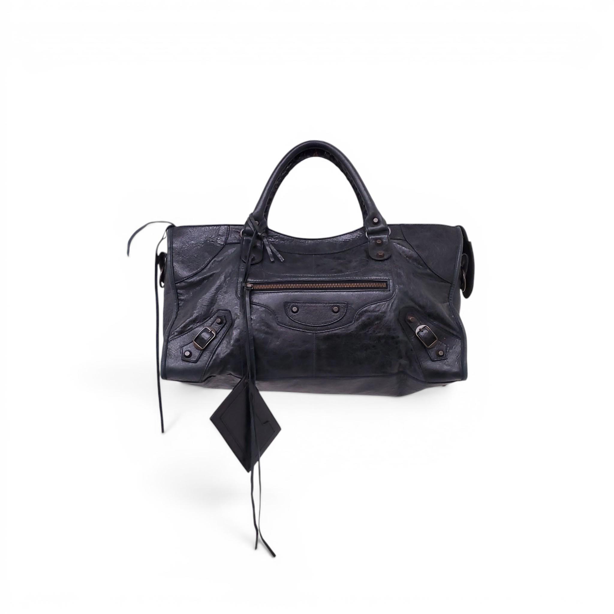 BALENCIAGA CHARCOAL GREY CITY BAG