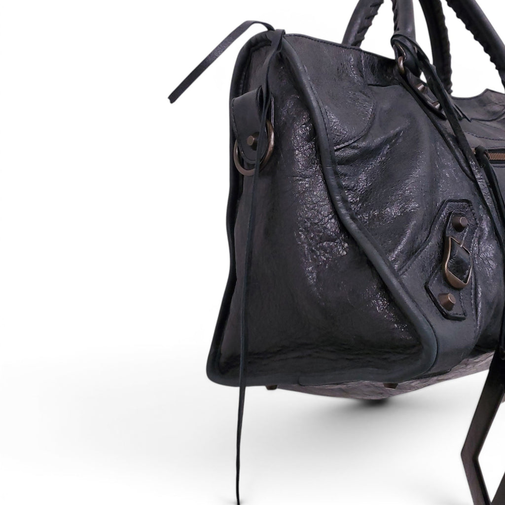 BALENCIAGA CHARCOAL GREY CITY BAG