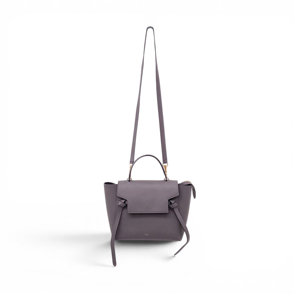 CELINE GREY LEATHER BELT BAG