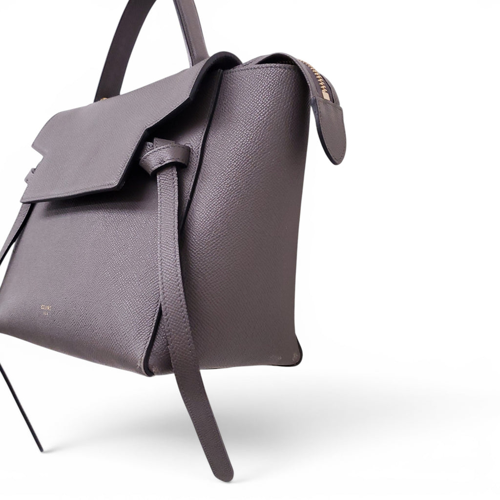 CELINE GREY LEATHER BELT BAG