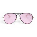GUCCI METAL AVIATOR SUNGLASSES WITH PINK LENSES