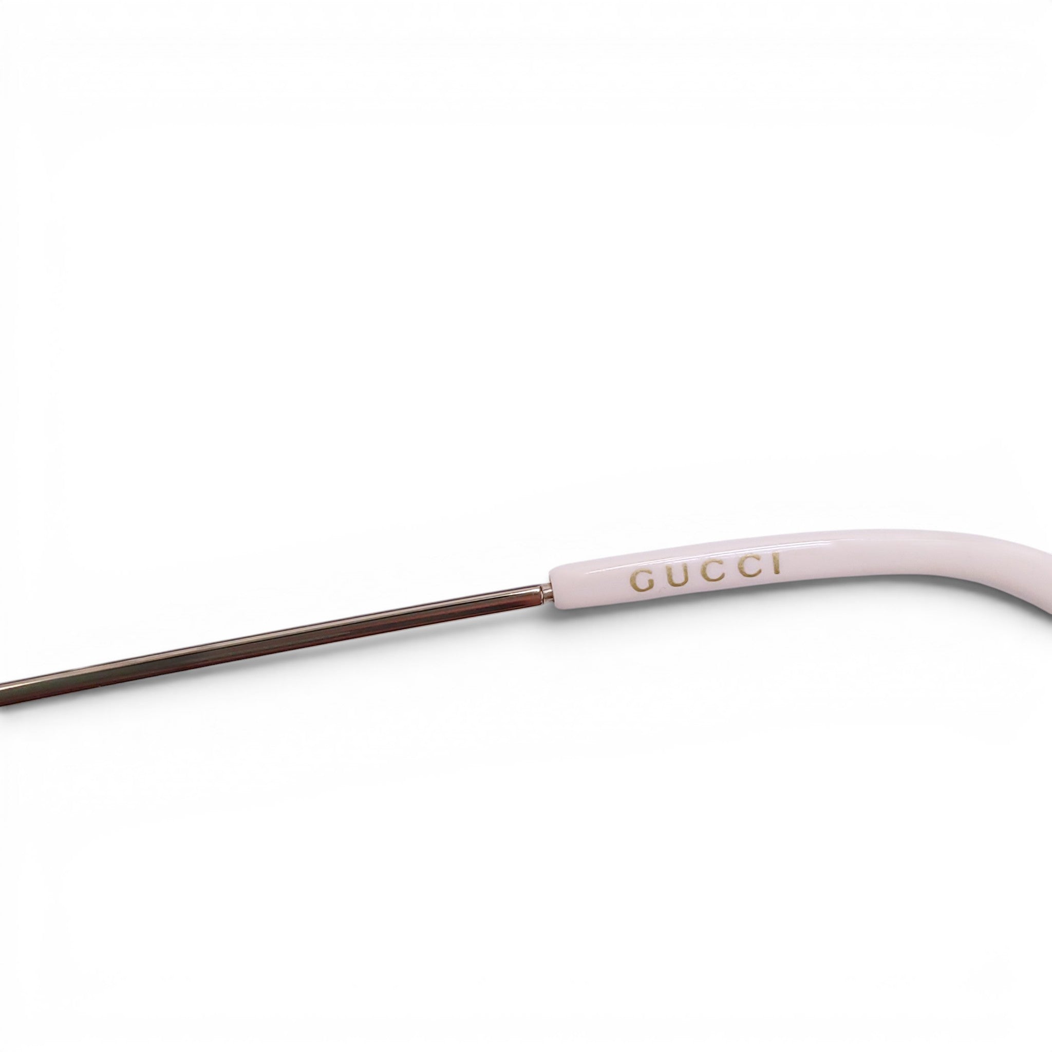 GUCCI METAL AVIATOR SUNGLASSES WITH PINK LENSES