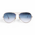 RAY-BAN AVIATOR SUNGLASSES WITH BLUE LENSES