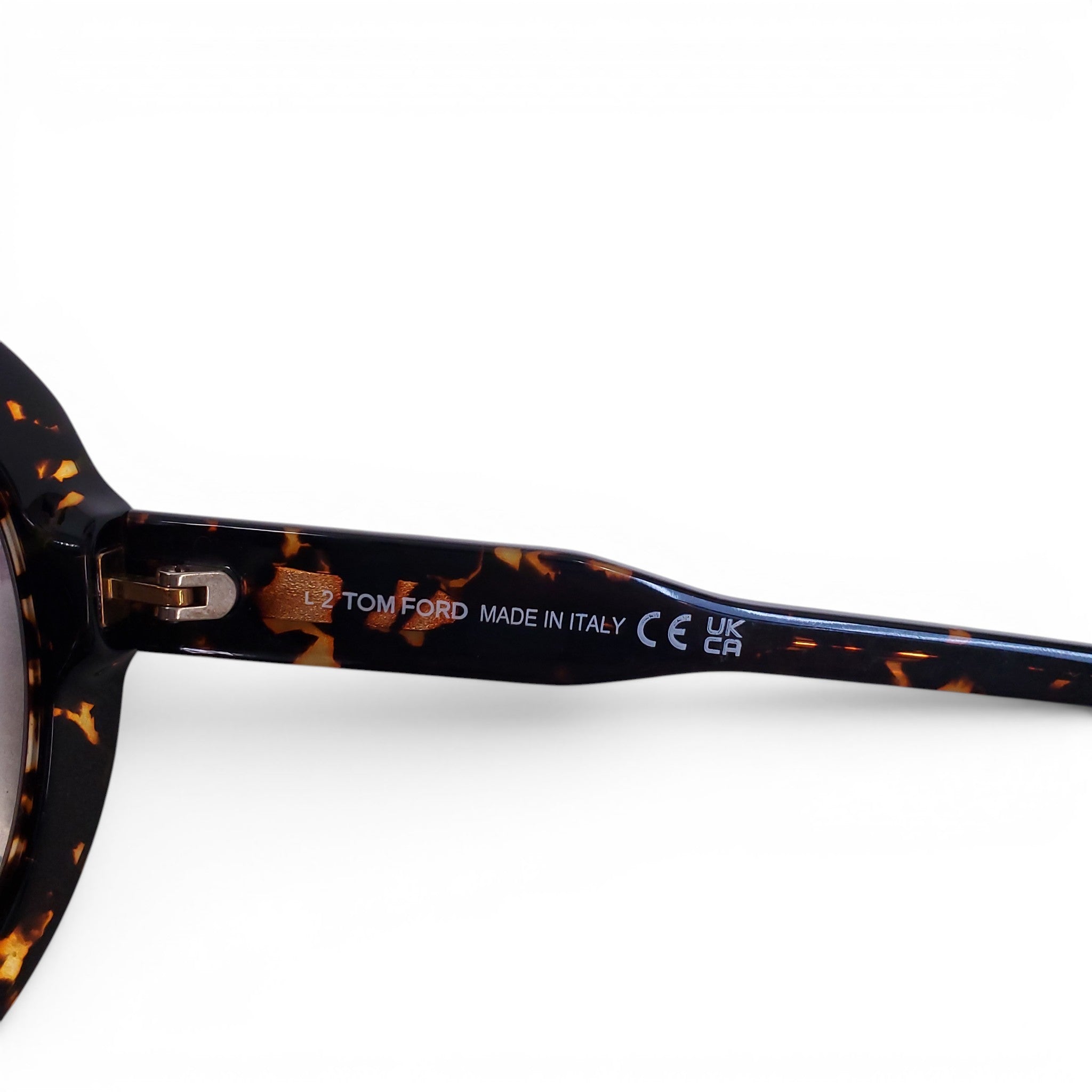 TOM FORD LARGE TORTOISE SHELL AVIATOR SUNGLASSES