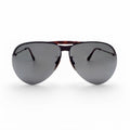 TOM FORD BLACK AVIATOR SUNGLASSES WITH TORTOISE SHELL DETAIL