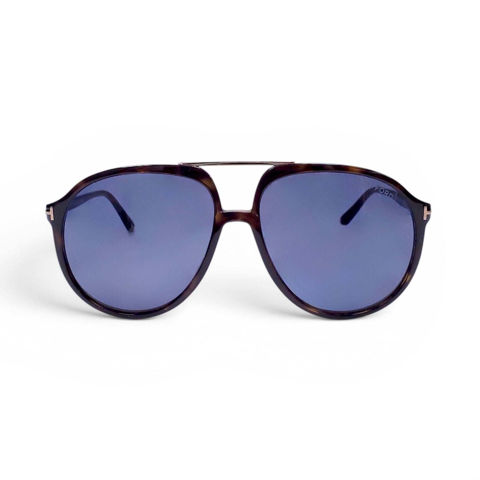 TOM FORD BLACK LARGE AVIATOR SUNGLASSES