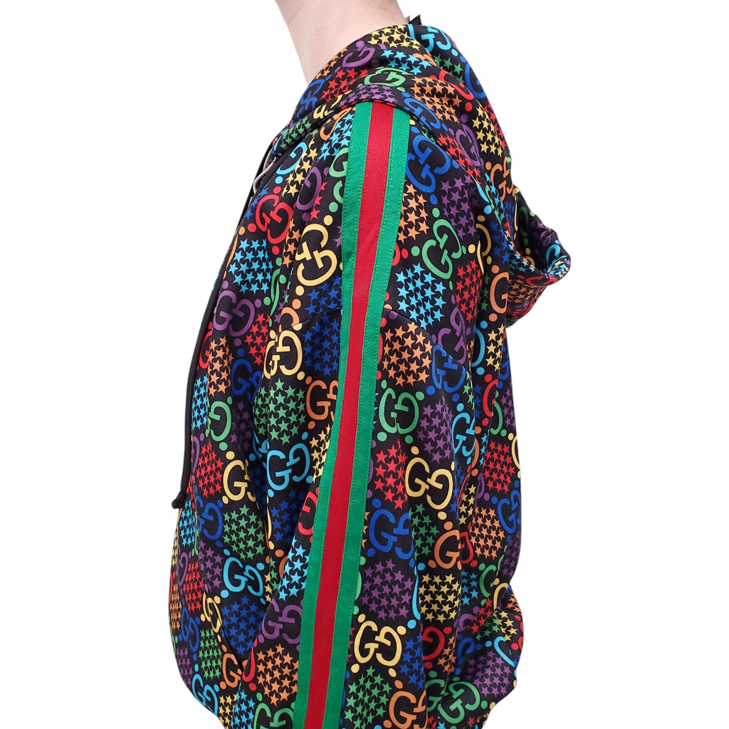 GUCCI RAINBOW STAR LOGO PRINT HOODIE - SIZE S