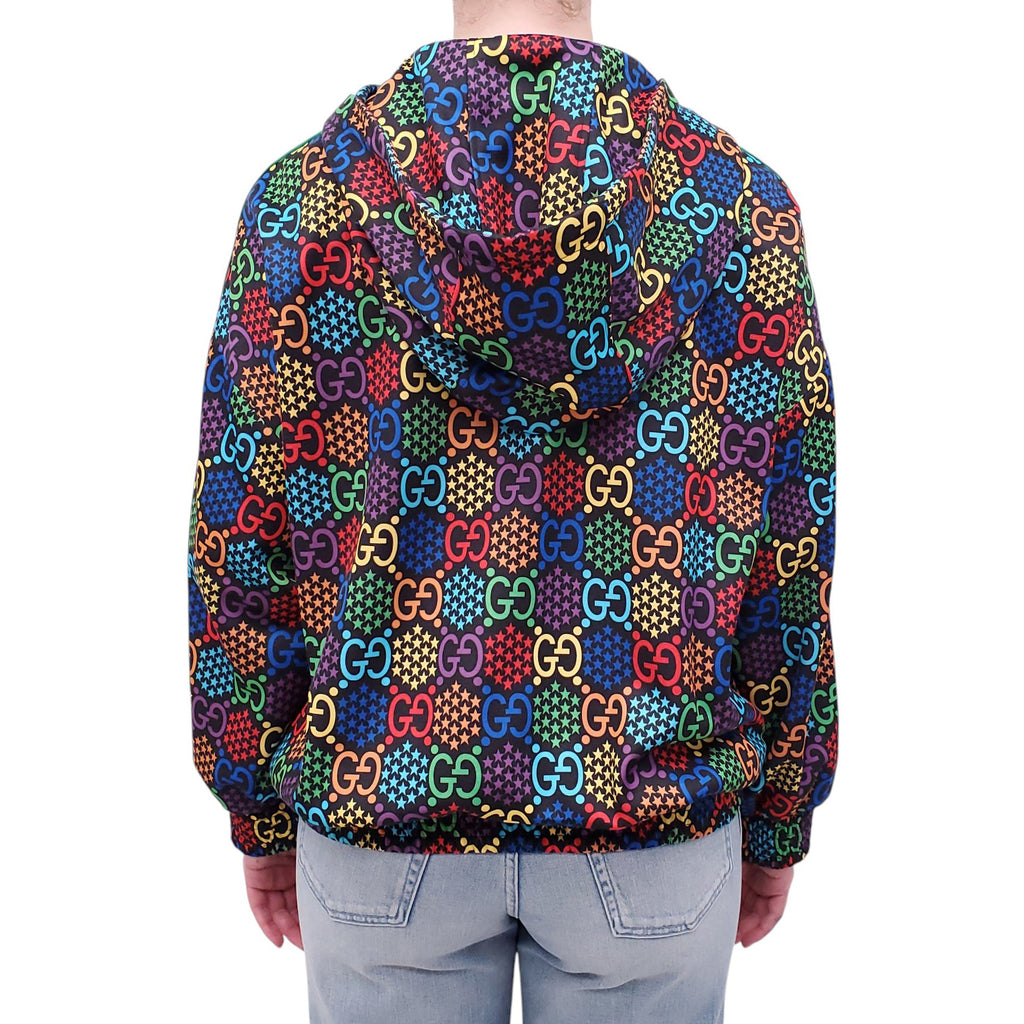 GUCCI RAINBOW STAR LOGO PRINT HOODIE - SIZE S
