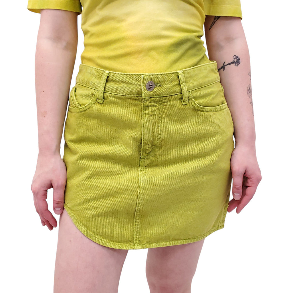 THE ATTICO GREEN JEAN SKIRT - SIZE 28