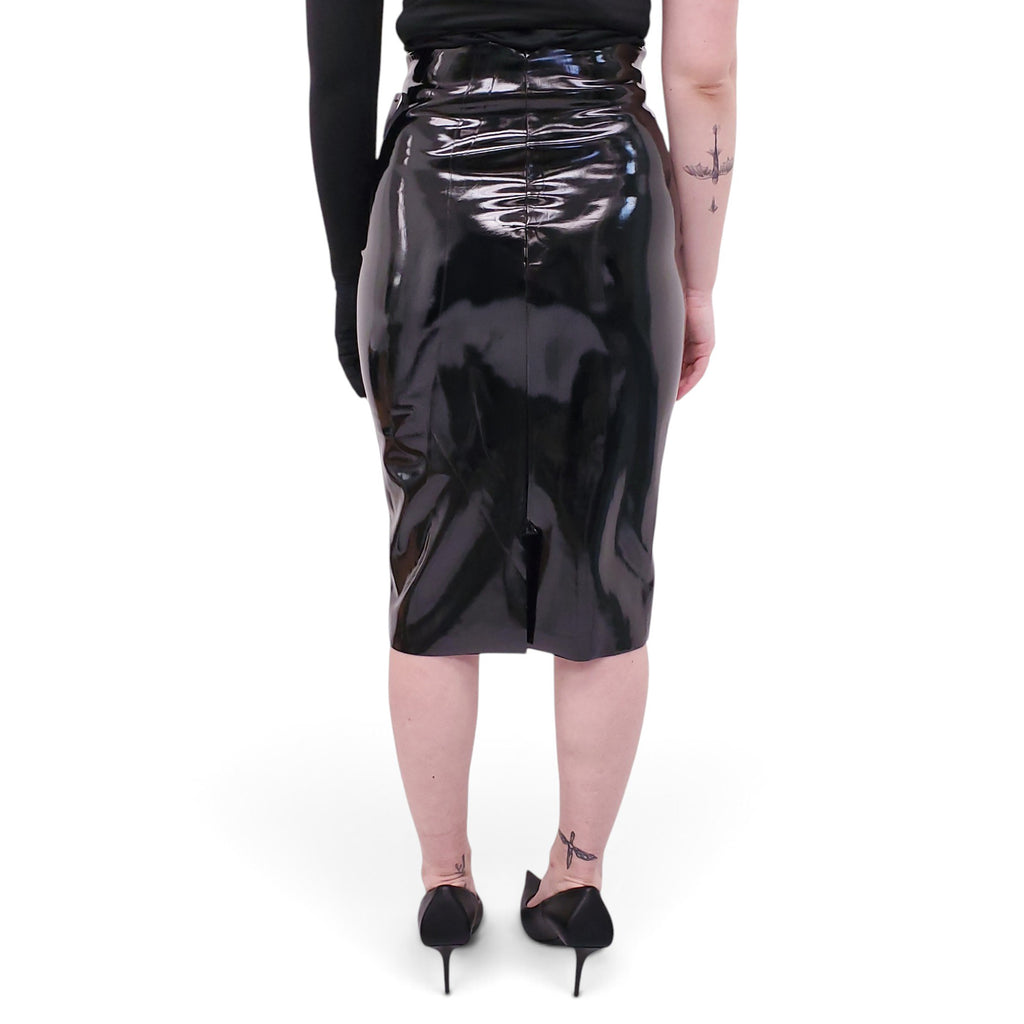 COMMANDO BLACK LATEX SKIRT - SIZE M