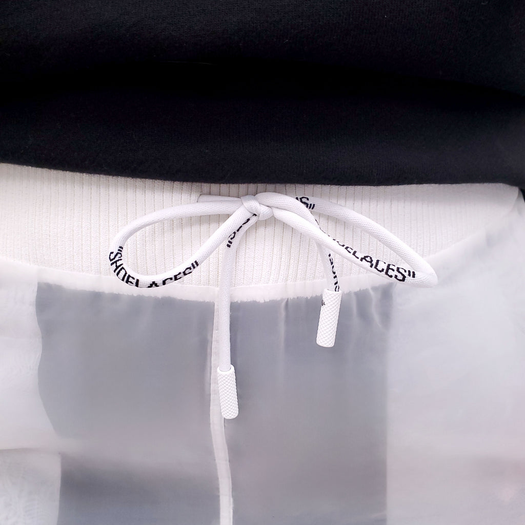 OFF-WHITE WHITE LOGO SHEER SWEATPANTS - SIZE 42