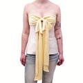 HELSA YELLOW BOW STRAPLESS CORSET TOP - SIZE M