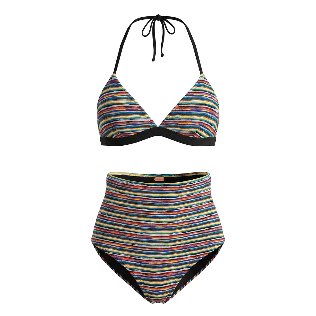 MISSONI MULTI COLOURED BATHING SUIT - SIZE 36