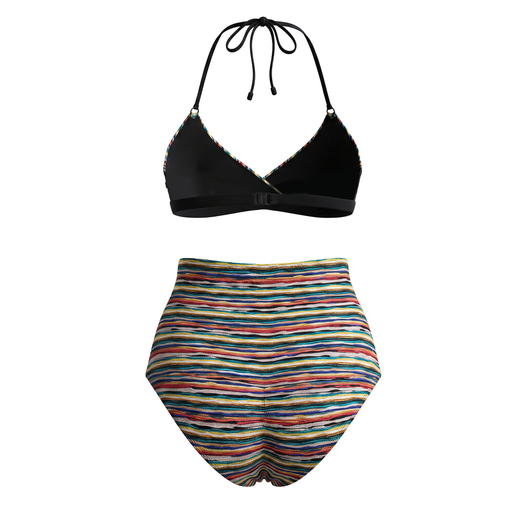 MISSONI MULTI COLOURED BATHING SUIT - SIZE 36