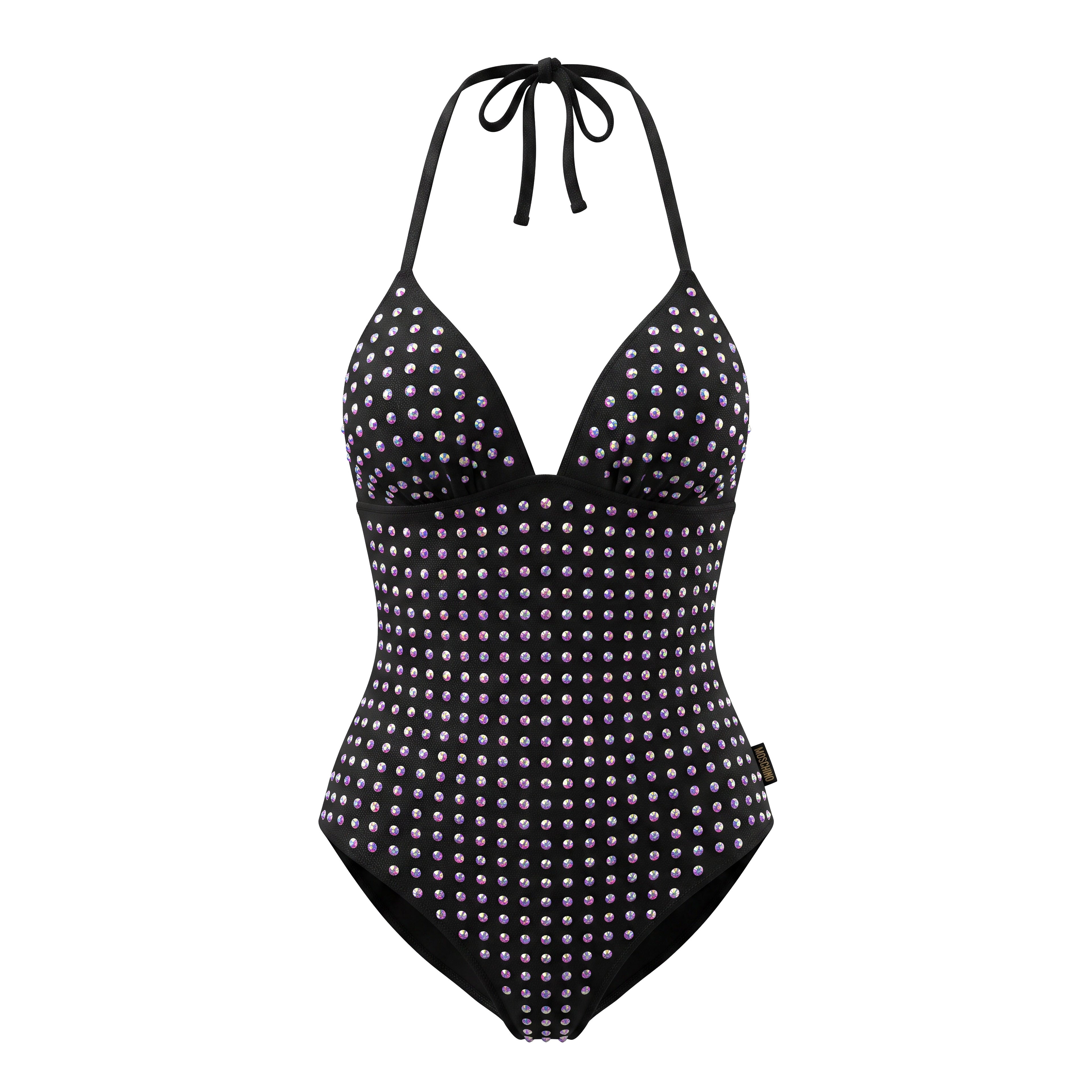 MOSCHINO CRYSTAL BATHING SUIT - SIZE 2/S