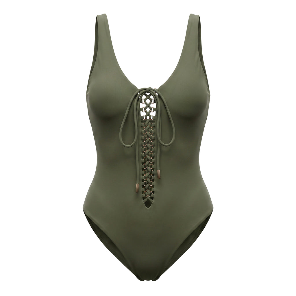 SAINT LAURENT CORSET BATHING SUIT - SIZE XS