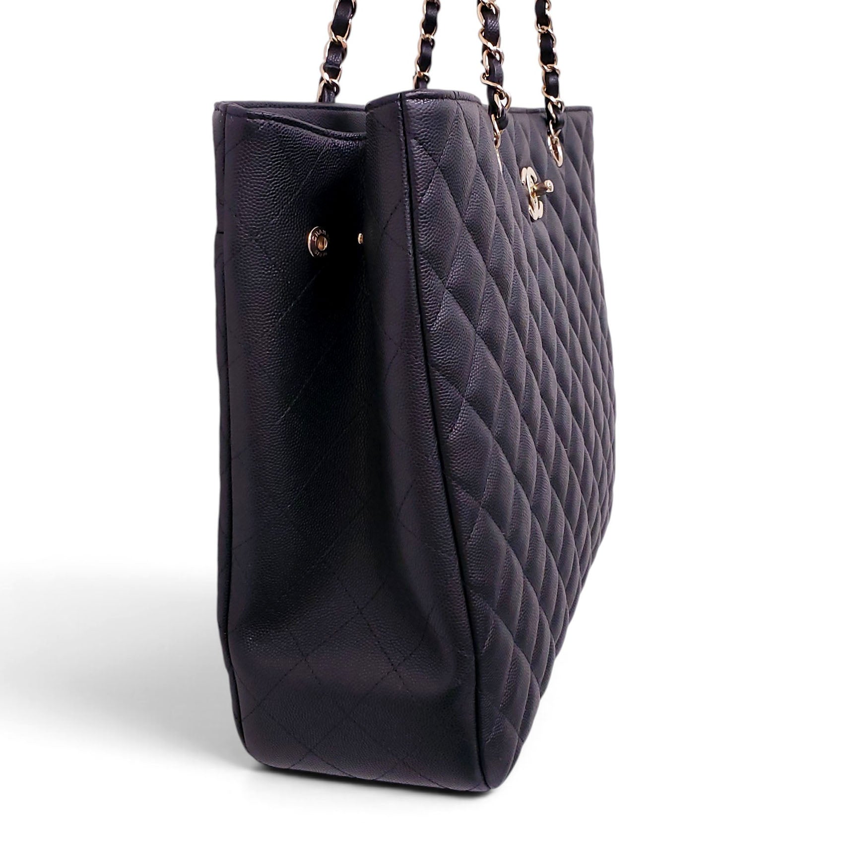 CHANEL BLACK CAVIAR CLASSIC QUILTED TOTE