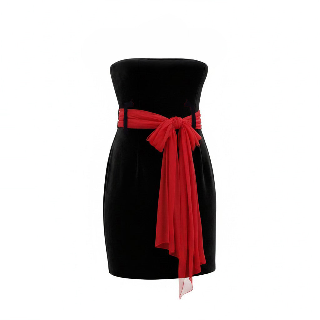 SAINT LAURENT RED POLKA DOT VINTAGE SET - SIZE 34
