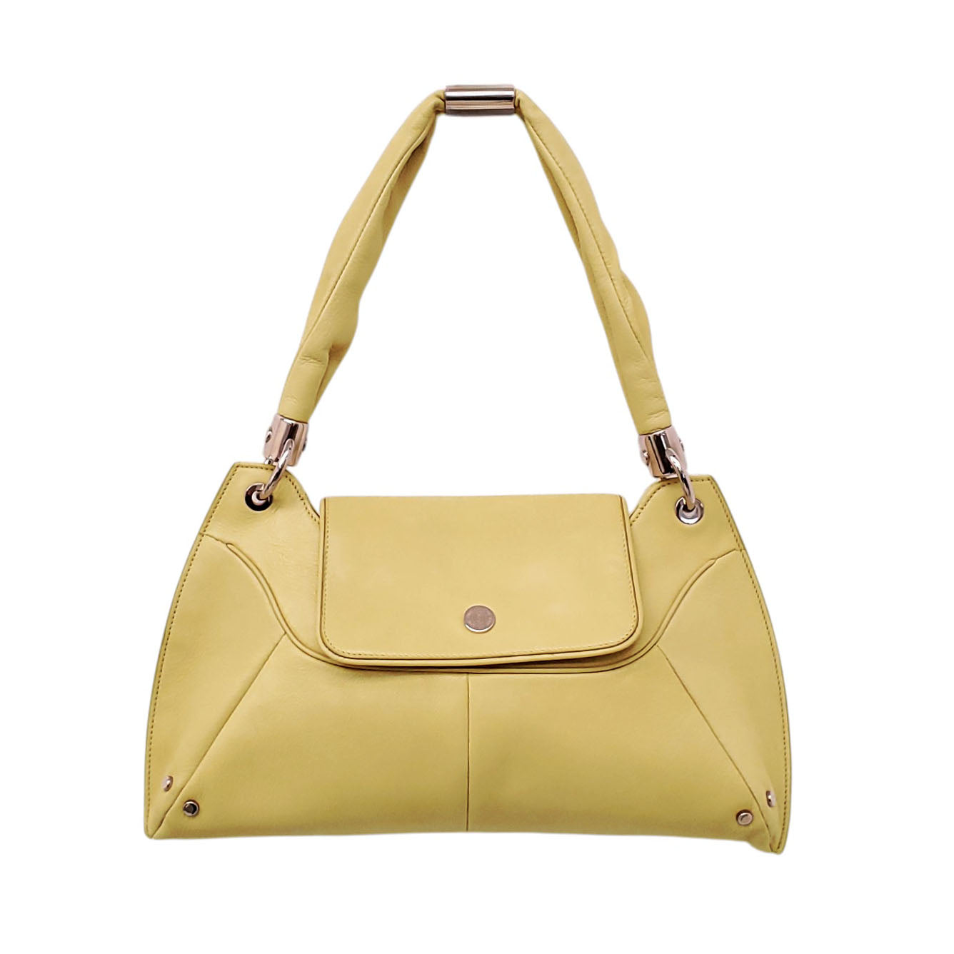 YVES SAINT LAURENT YELLOW LEATHER SHOULDER BAG