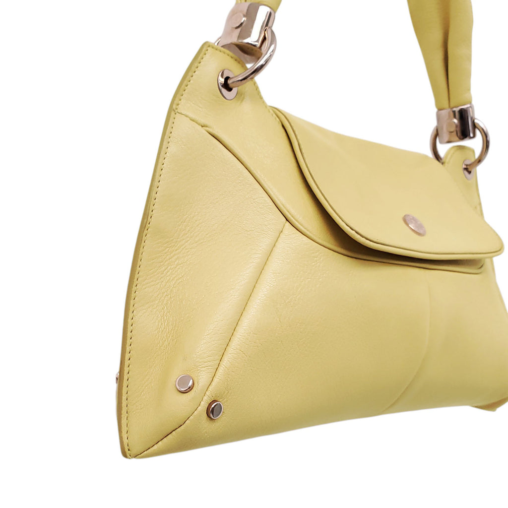 YVES SAINT LAURENT YELLOW LEATHER SHOULDER BAG
