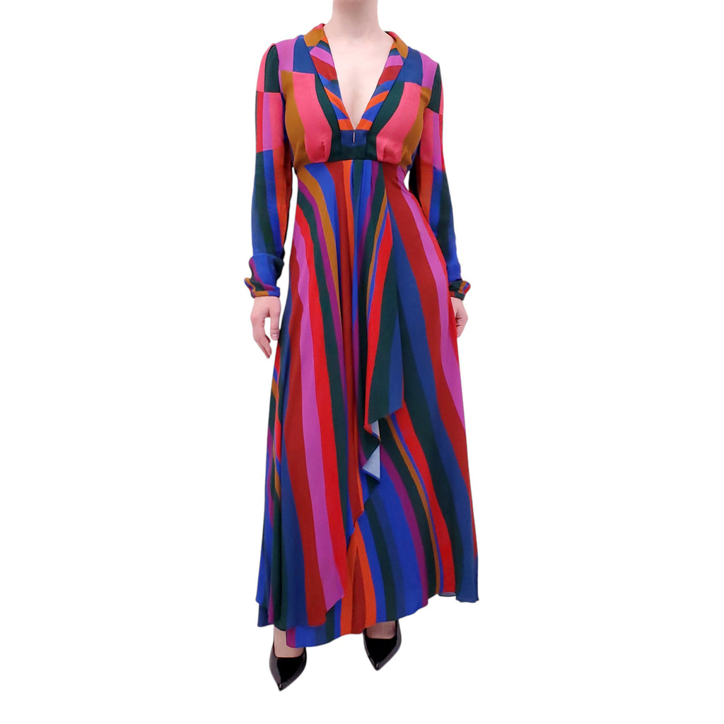 FARM RIO COLOURFUL MAXI DRESS - SIZE XS