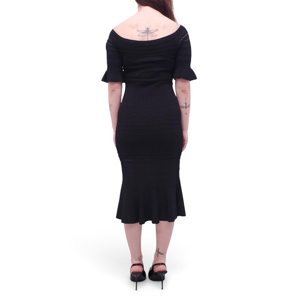 ALEXIS BLACK KNIT DRESS - SIZE L