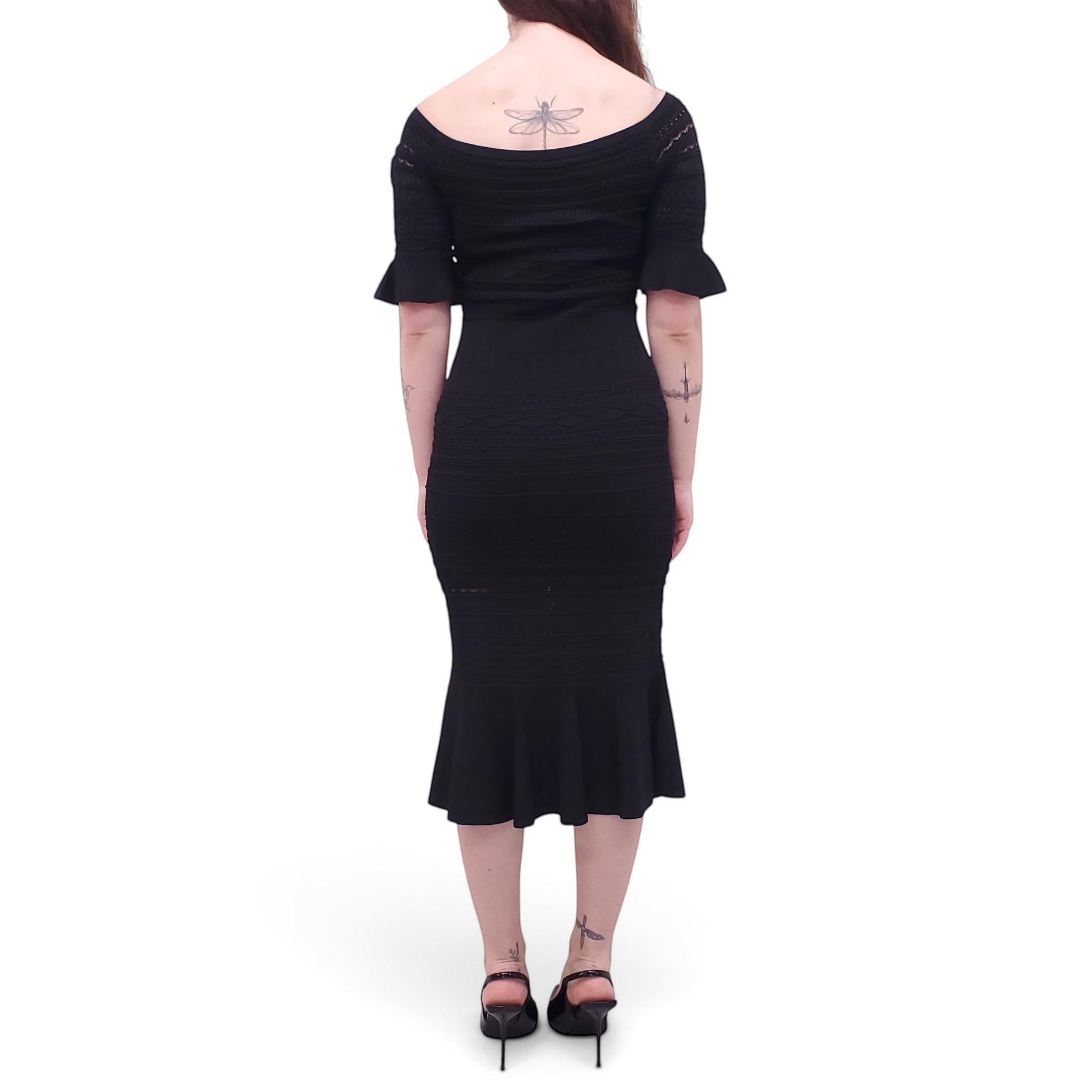 ALEXIS BLACK KNIT DRESS - SIZE L