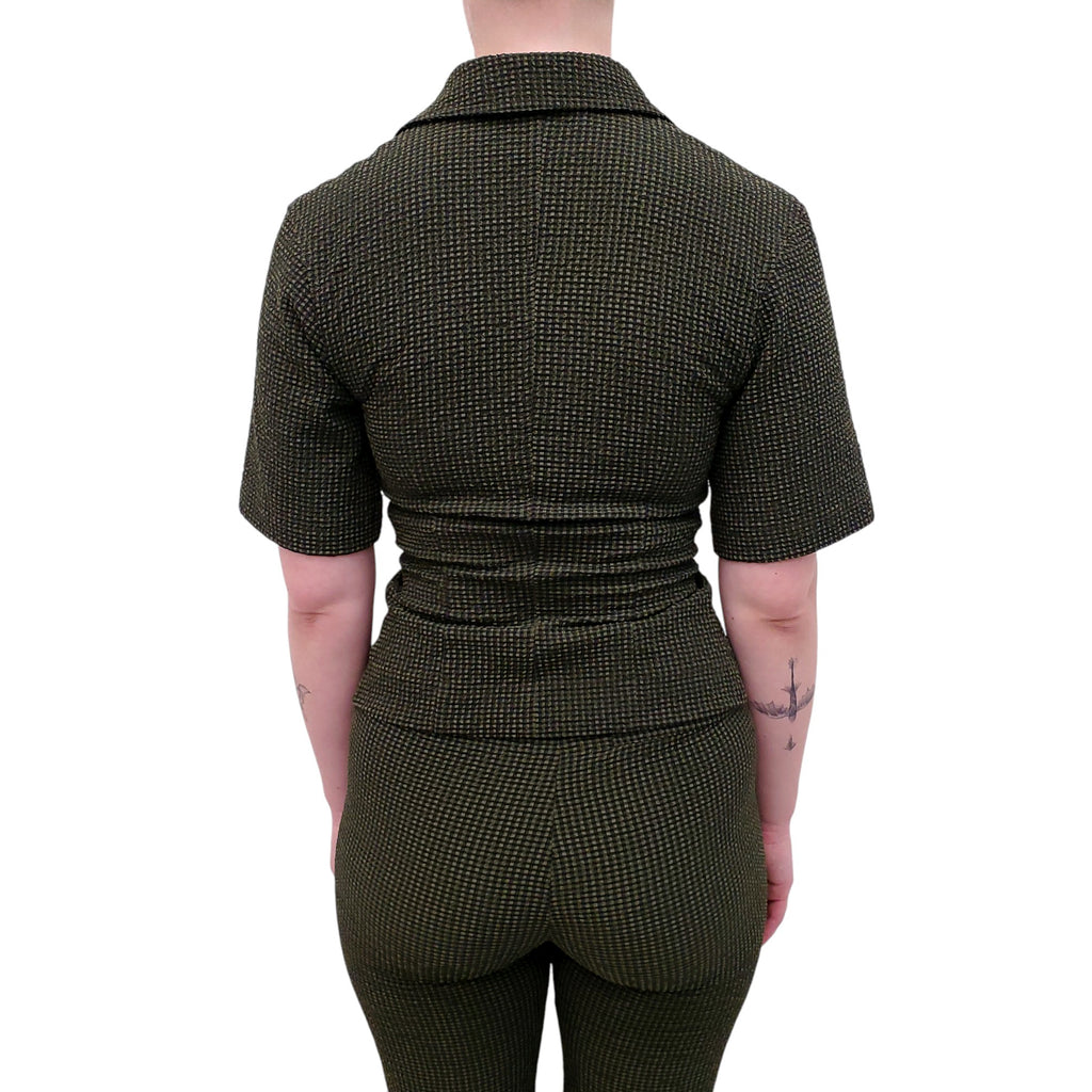 NANUSHKA GREEN PLAID PANTS SET - SIZE XS