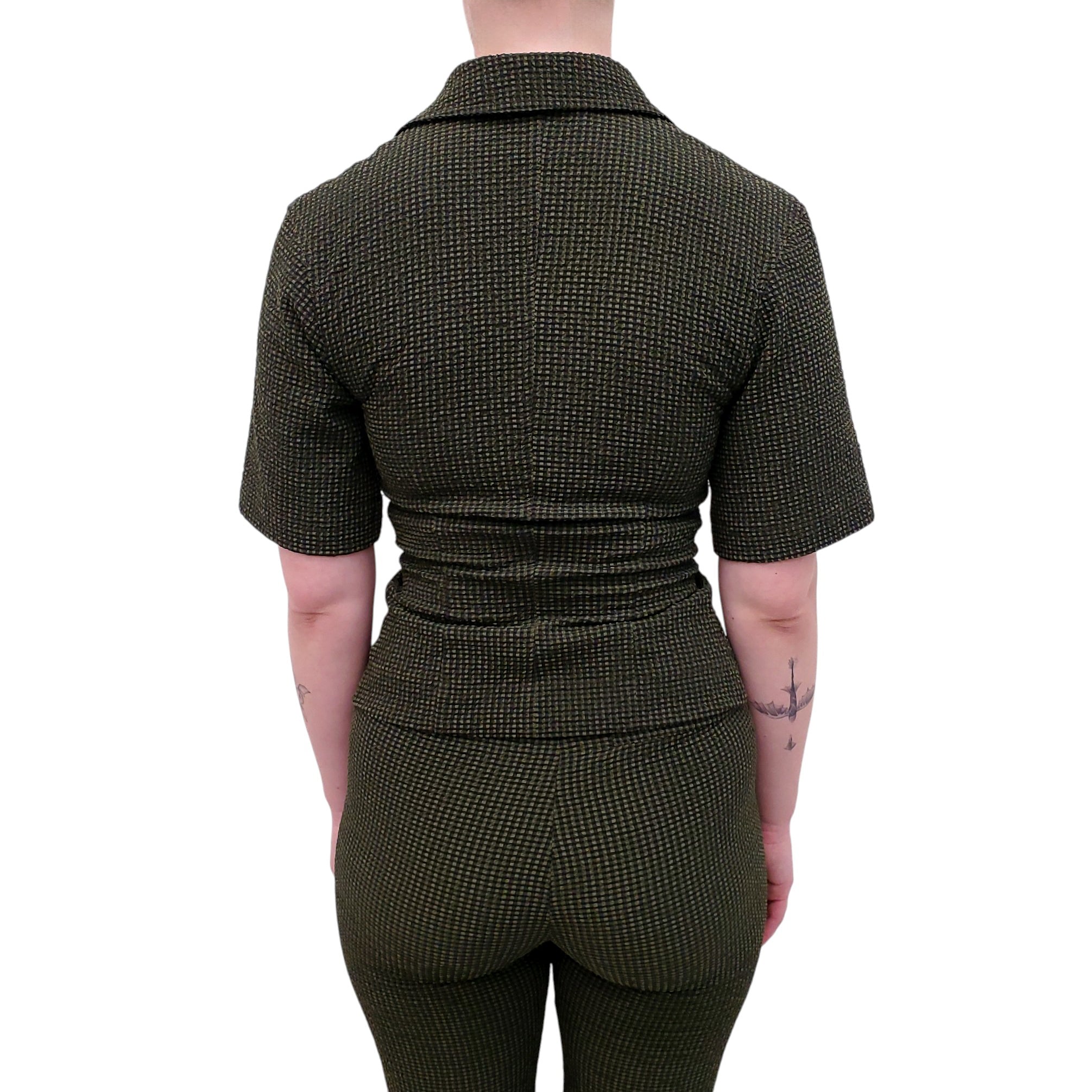 NANUSHKA GREEN PLAID PANTS SET - SIZE XS