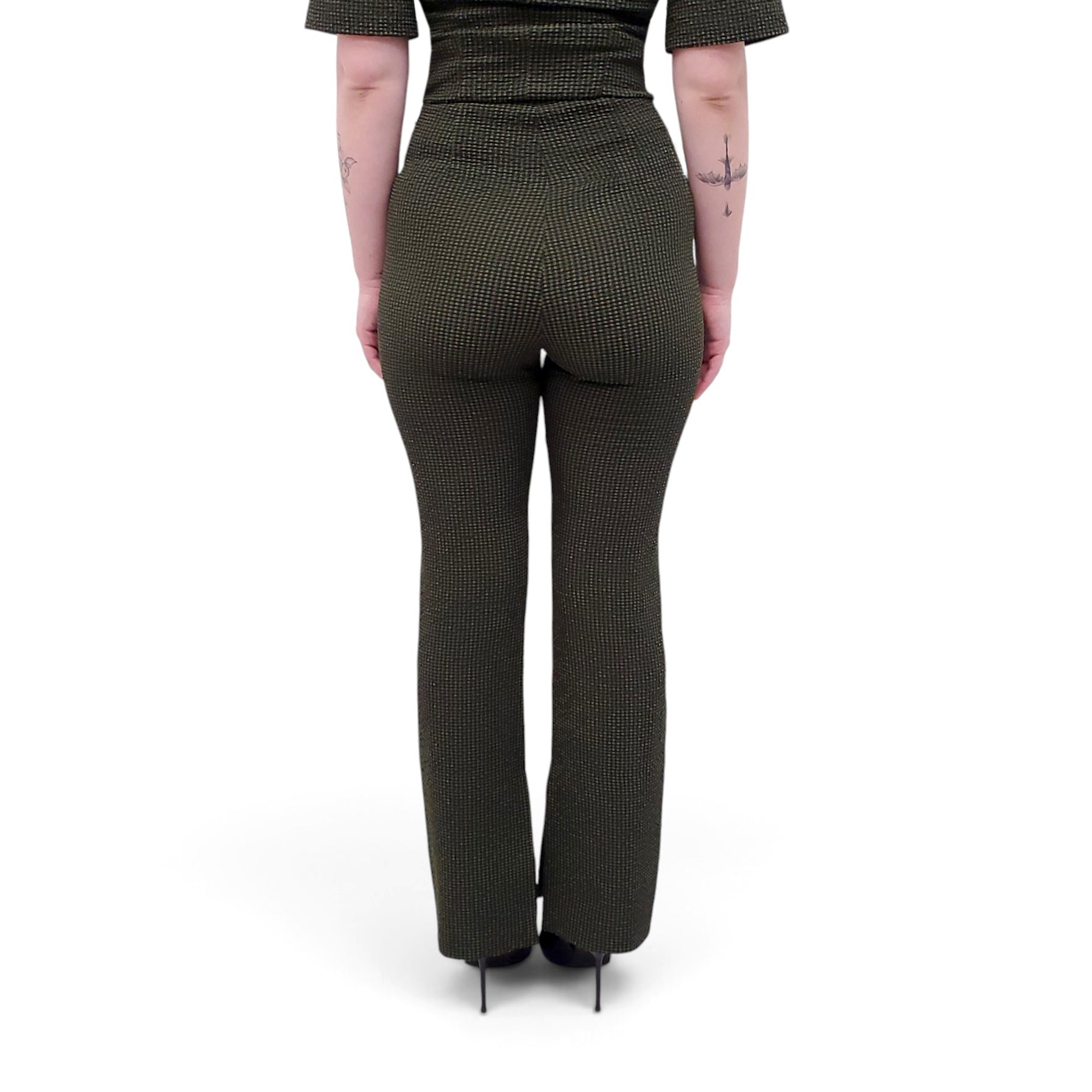 NANUSHKA GREEN PLAID PANTS SET - SIZE XS