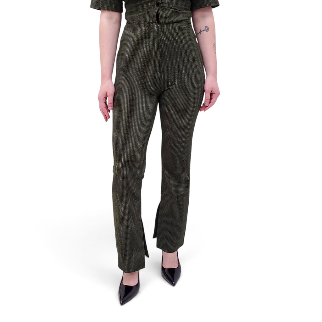 NANUSHKA GREEN PLAID PANTS SET - SIZE XS