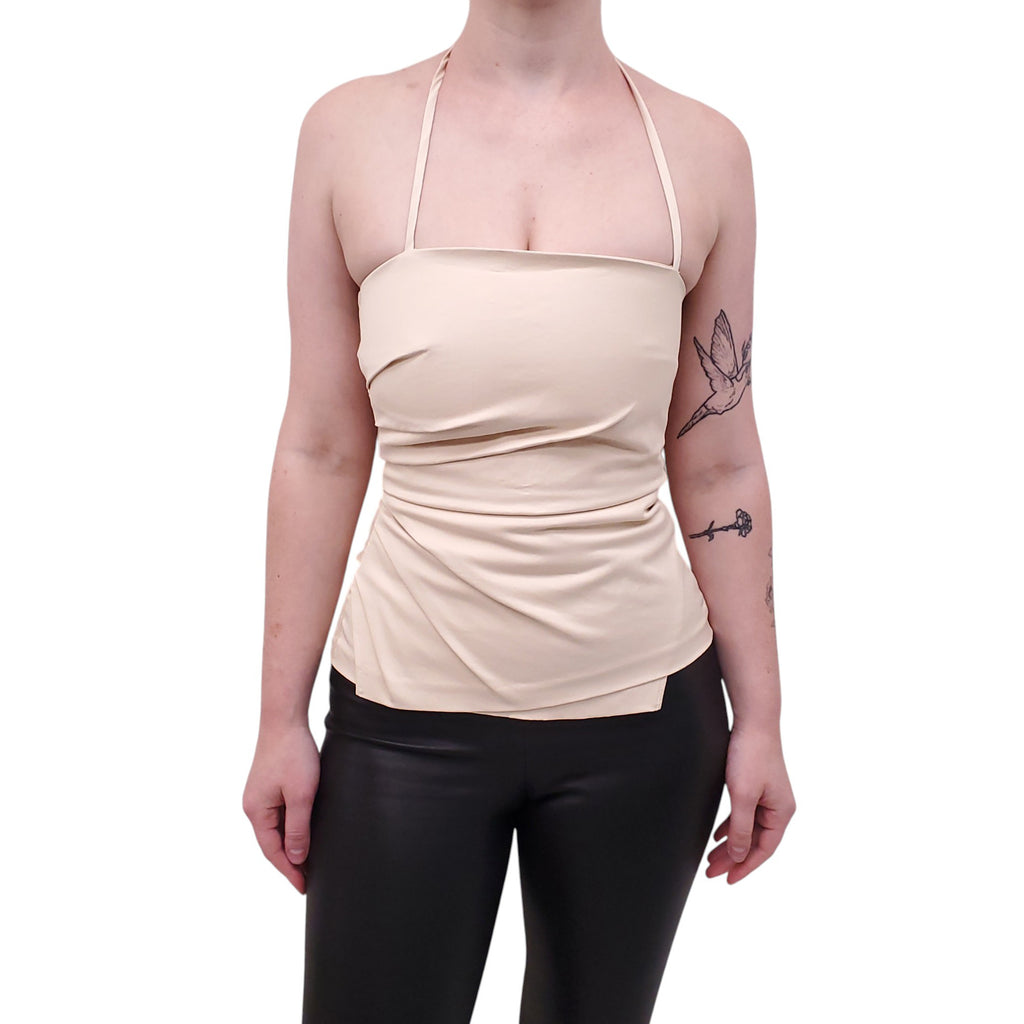 A.L.C. CREAM ROUCHED CORSET TOP - SIZE 00