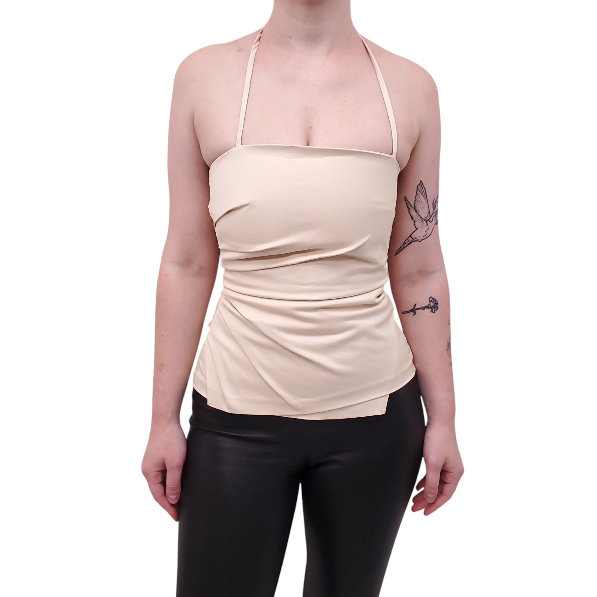 A.L.C. CREAM ROUCHED CORSET TOP - SIZE 00