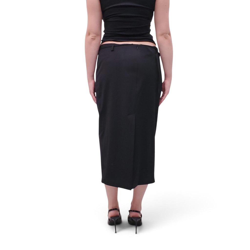 ST. AGNI BLACK BELTED PENCIL SKIRT - SIZE L