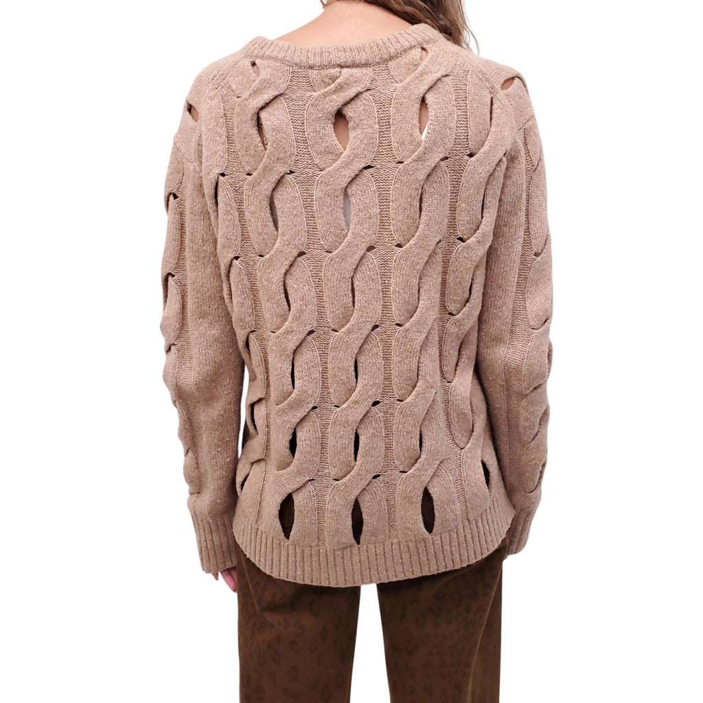 HELMUT LANG CAMEL KNIT SWEATER - SIZE S