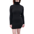 EQUIPMENT BLACK TURTLENECK SWEATER DRESS - SIZE XS