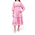 LOVE SHACK FANCY FLORAL PRINT MIDI LENGTH DRESS - SIZE P(S)