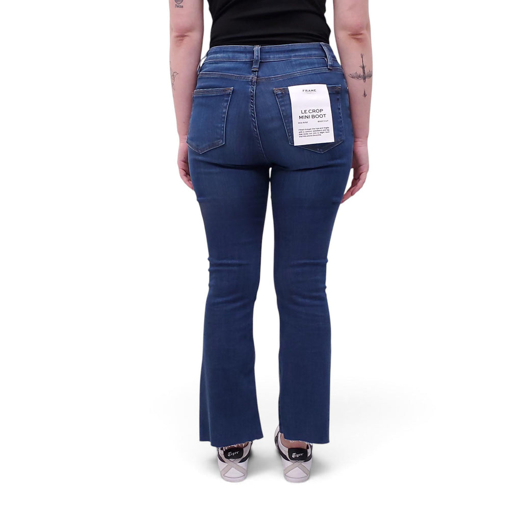 FRAME MEDIUM WASH 'LE CROP MINI BOOT' JEANS - SIZE 27