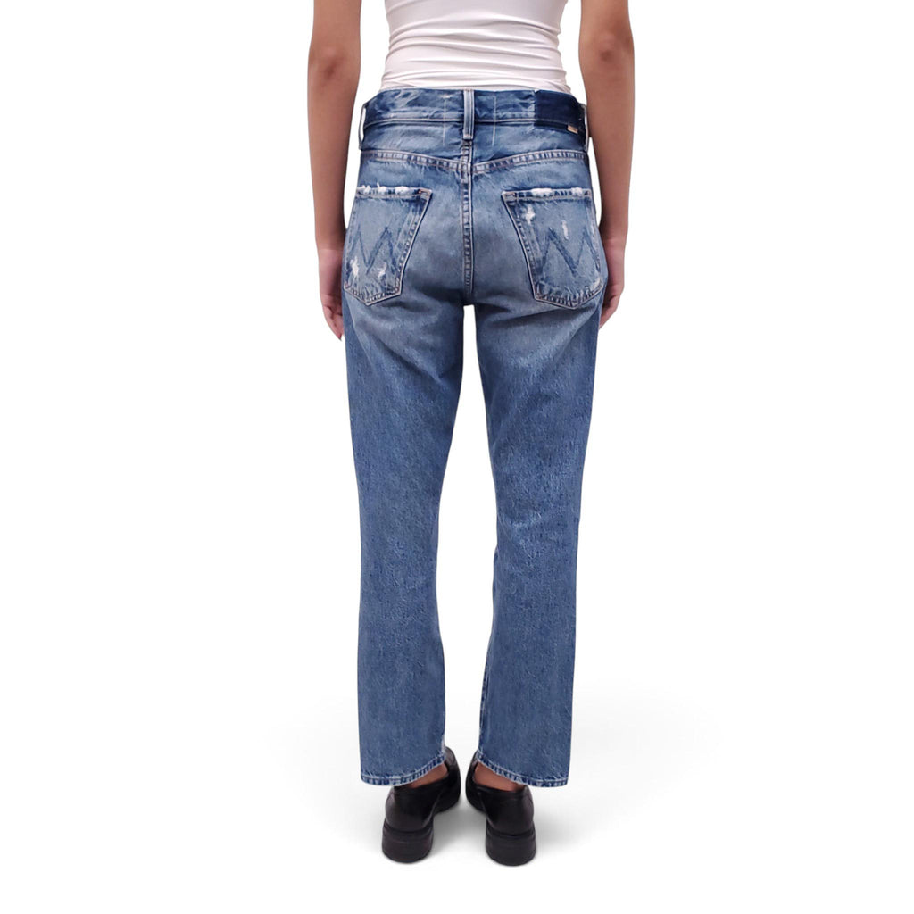 MOTHER MEDIUM WASH 'HIGH WAISTED HIKER HOVER' JEANS - SIZE 28