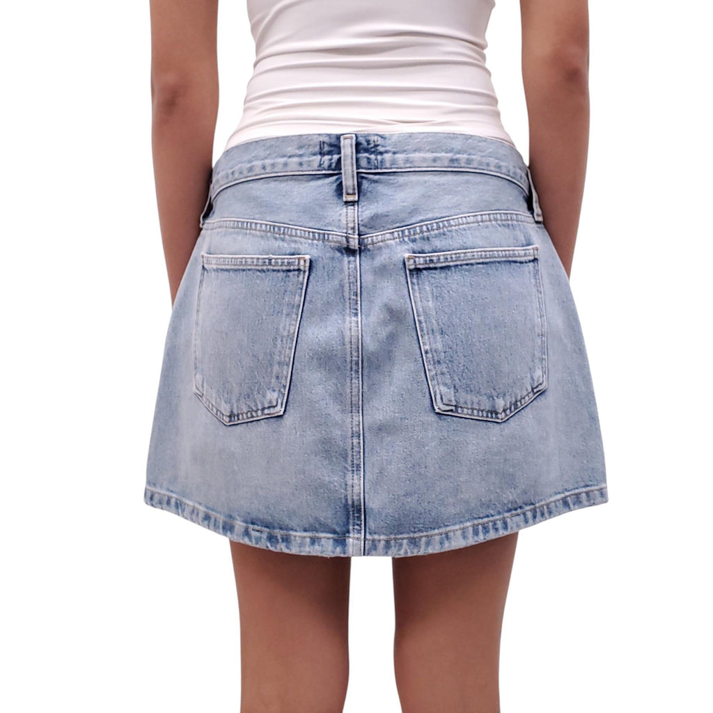 AGOLDE LIGHT WASH 'LIV' DENIM SKIRT - SIZE 30