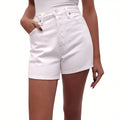 AGOLDE WHITE “PARKER LONG” DENIM SHORTS - SIZE 28