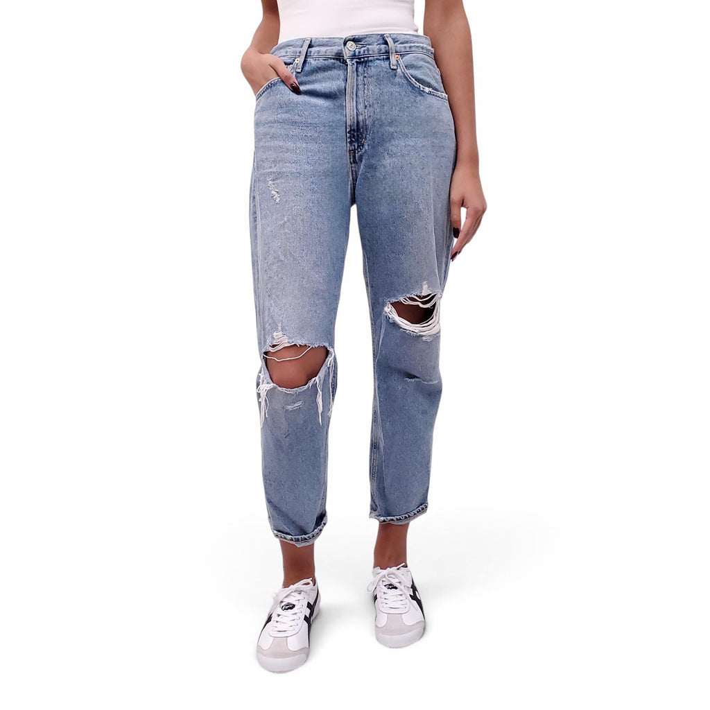 CITIZENS OF HUMANITY LIGHT WASH DISTRESSED 'MARLEE' JEANS - SIZE 29