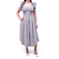 ULLA JOHNSON BLUE & WHITE STRIPED DRESS - SIZE 6