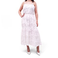 TG BOTANICAL WHITE EMBROIDERED DRESS - SIZE M