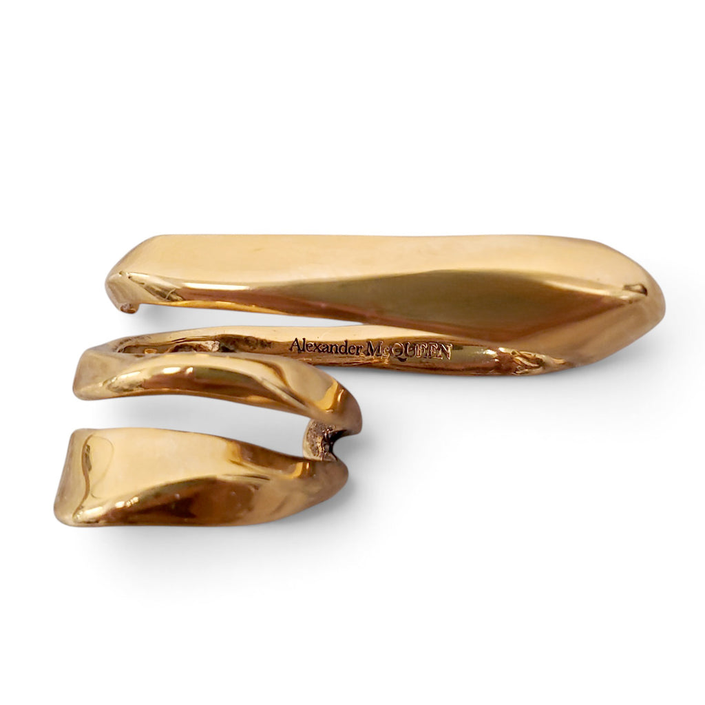 ALEXANDER MCQUEEN GOLD RING - SIZE S