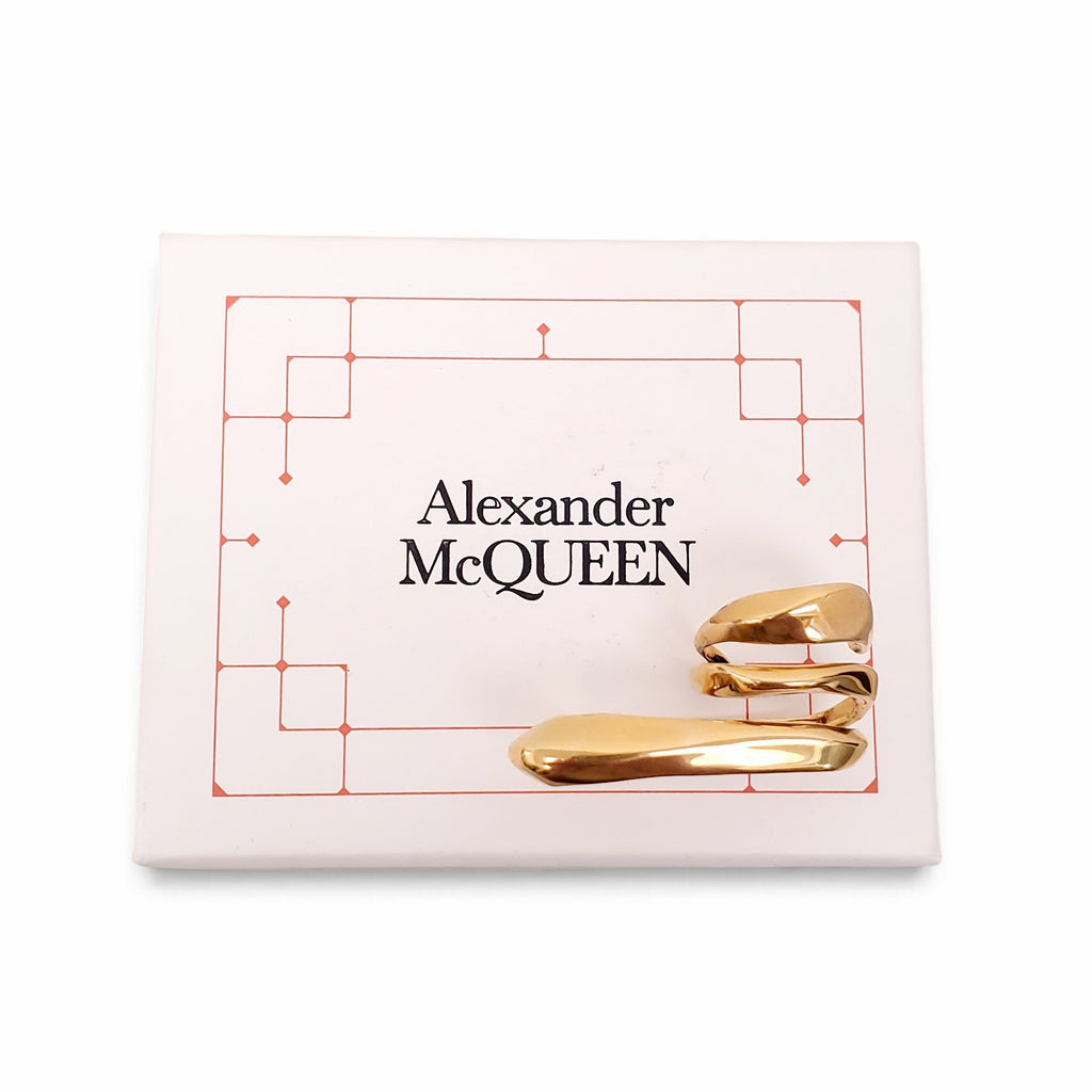 ALEXANDER MCQUEEN GOLD RING - SIZE S
